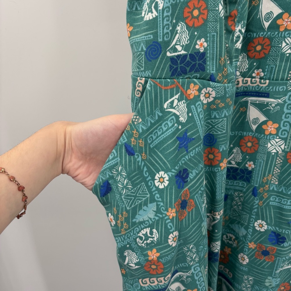 Torrid x Her Universe Disney Retro Moana Tropical Sateen Dress Size 14 - Picture 3 of 7